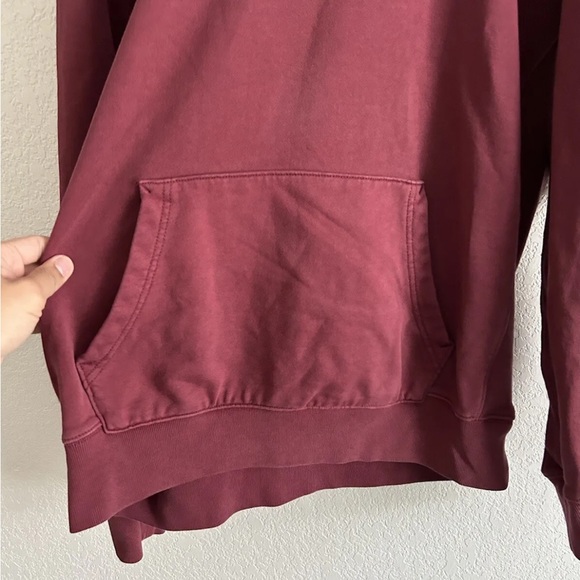 J.Crew Red Hoodie Garment Dyed French Terry Men’s Sz XL - Picture 3 of 9